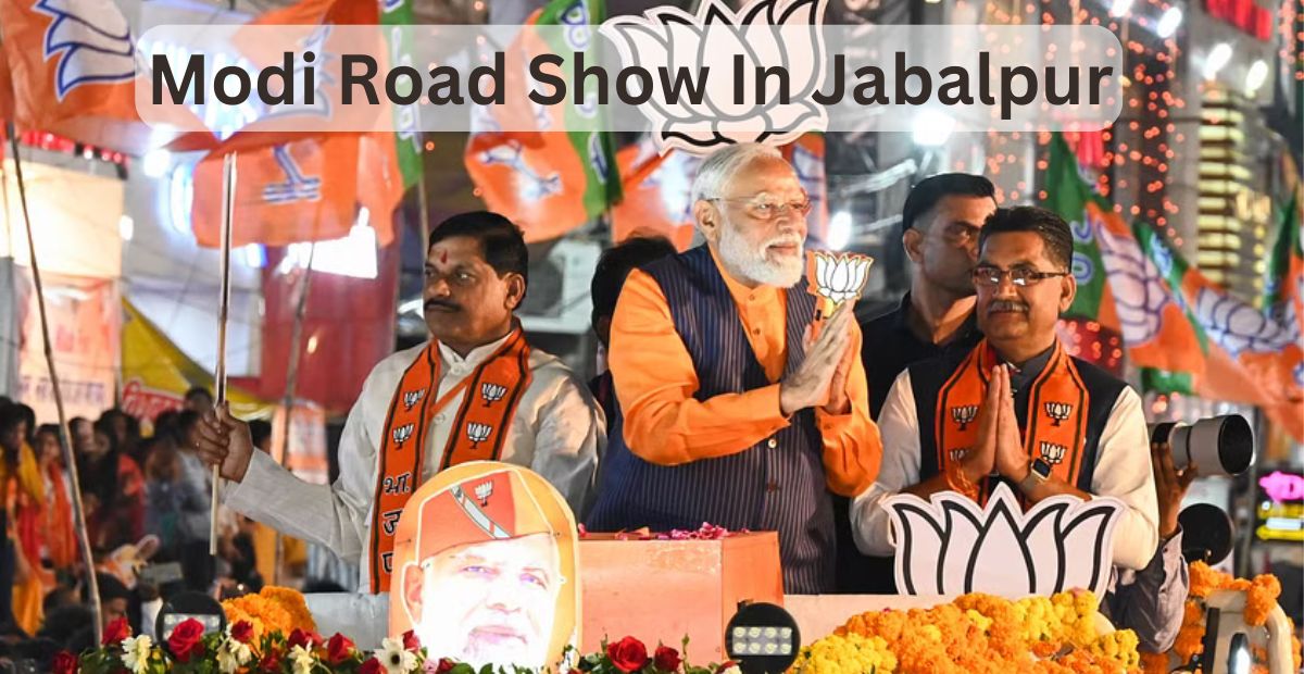 Saffron Color With Modi Magic in Jabalpur Road Show
