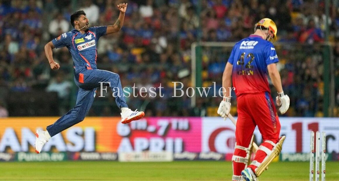 IPL 2024: LSG Player Mayank Yadav Fastest Ball Shuts RCB Fans Crowd