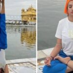 Doing yoga in the Golden Temple